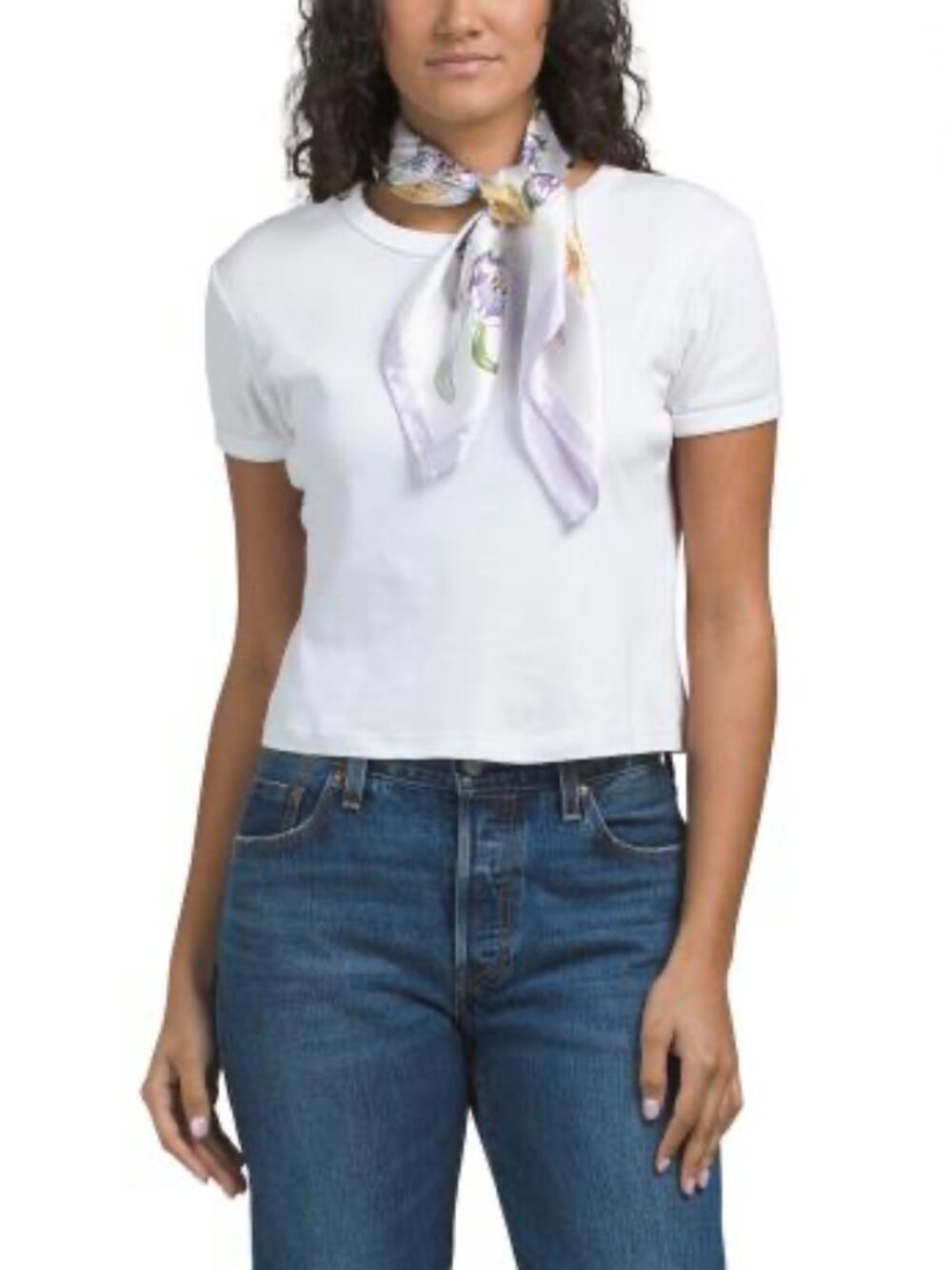 NWT - La Valentina - 2 Pk - Floral Scarves - Peach and Purple